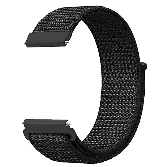 Microsonic Samsung Galaxy Watch 6 44mm Hasırlı Kordon Woven Sport Loop Siyah