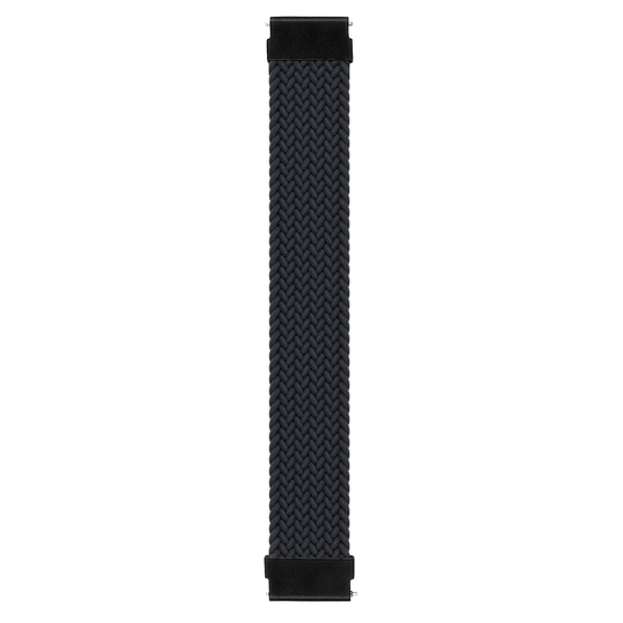 Microsonic Samsung Galaxy Watch 6 44mm Kordon, (Large Size, 165mm) Braided Solo Loop Band Siyah