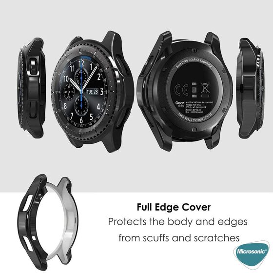 Microsonic Samsung Galaxy Watch 6 Classic 43mm Kılıf Matte Premium Slim WatchBand Gümüş