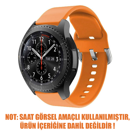 Microsonic Samsung Galaxy Watch Active Silikon Kordon Turuncu