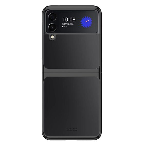 Microsonic Samsung Galaxy Z Flip 4 Kılıf Shell Platinum Siyah