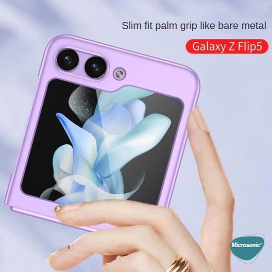Microsonic Samsung Galaxy Z Flip 5 Kılıf Shape Hard Cover Pembe