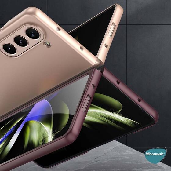 Microsonic Samsung Galaxy Z Fold 5 Kılıf Shape Hard Cover Bordo