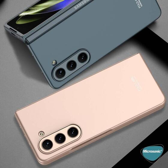 Microsonic Samsung Galaxy Z Fold 5 Kılıf Shape Hard Cover Koyu Gri