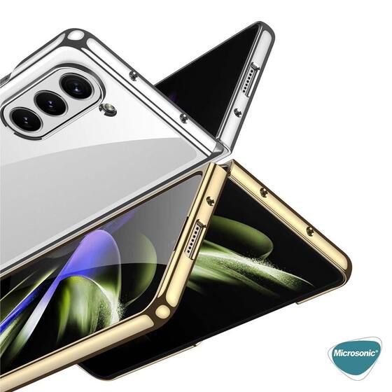 Microsonic Samsung Galaxy Z Fold 5 Kılıf Shell Platinum Gold