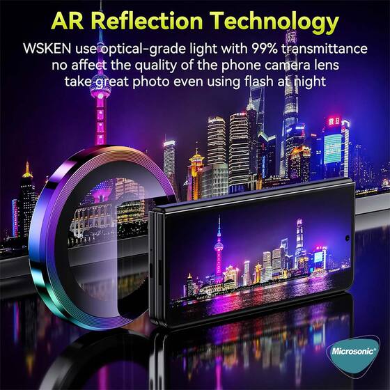 Microsonic Samsung Galaxy Z Fold 5 Tekli Kamera Lens Koruma Camı Sierra Mavisi