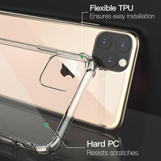 Microsonic Shock Absorbing Kılıf Apple iPhone 11 Pro Max (6.5'') Şeffaf