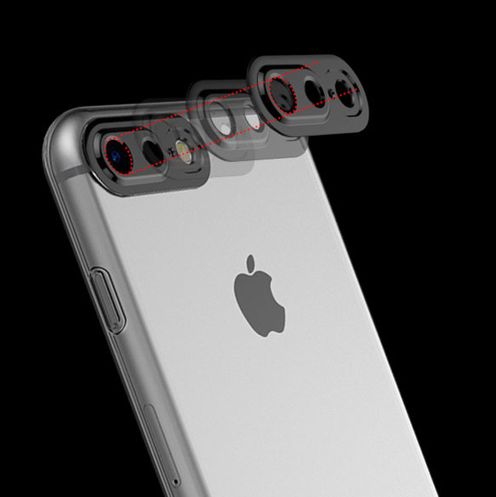 Microsonic Soft series 360 Degree Camera Protector iPhone 8 Plus kılıf Beyaz