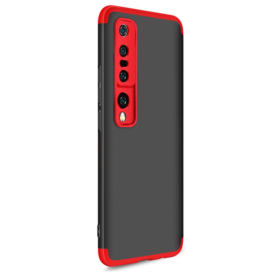 Microsonic Xiaomi Mi 10 Pro Kılıf Double Dip 360 Protective Siyah Kırmızı