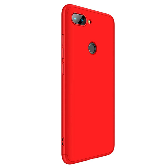 Microsonic Xiaomi Mi 8 Lite Kılıf Double Dip 360 Protective Kırmızı