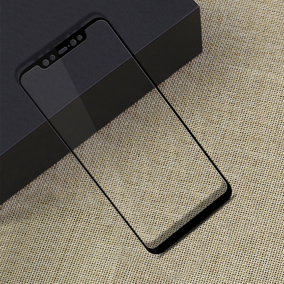 Microsonic Xiaomi Mi 8 Tam Kaplayan Temperli Cam Ekran koruyucu Kırılmaz Film Siyah