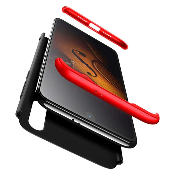 Microsonic Xiaomi Mi 9 Kılıf Double Dip 360 Protective Siyah Kırmızı