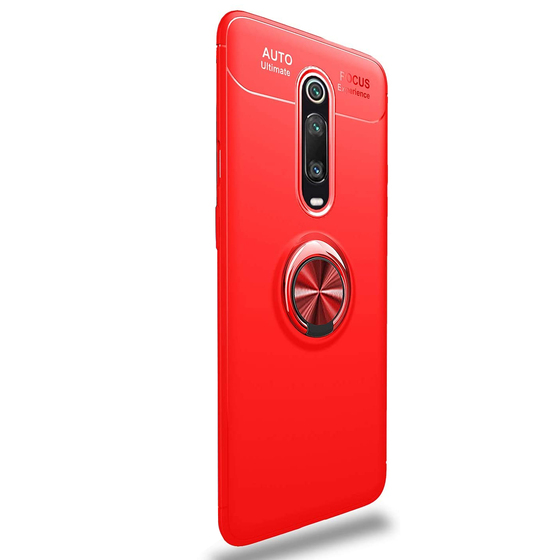 Microsonic Xiaomi Mi 9T Kılıf Kickstand Ring Holder Kırmızı