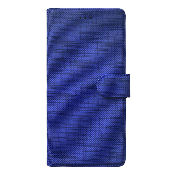 Microsonic Xiaomi Mi Note 10 Lite Kılıf Fabric Book Wallet Lacivert