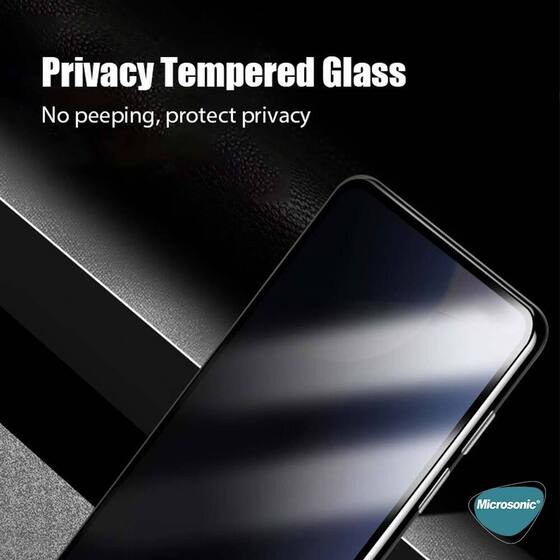 Microsonic Xiaomi Poco M4 Pro Privacy 5D Gizlilik Filtreli Cam Ekran Koruyucu Siyah