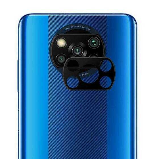 Microsonic Xiaomi Poco X3 NFC Kamera Lens Koruma Camı V2 Siyah