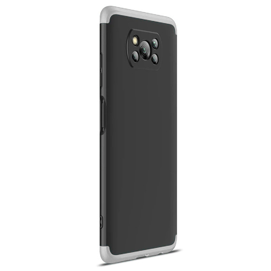 Microsonic Xiaomi Poco X3 Pro Kılıf Double Dip 360 Protective Siyah Gri