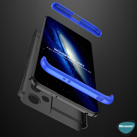 Microsonic Xiaomi Poco X5 5G Kılıf Double Dip 360 Protective Mavi