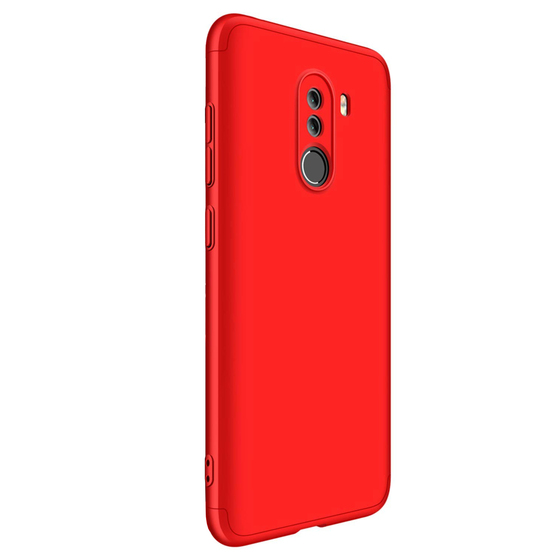 Microsonic Xiaomi Pocophone F1 Kılıf Double Dip 360 Protective Kırmızı