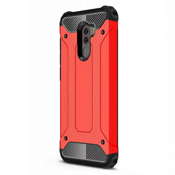 Microsonic Xiaomi Pocophone F1 Kılıf Rugged Armor Kırmızı