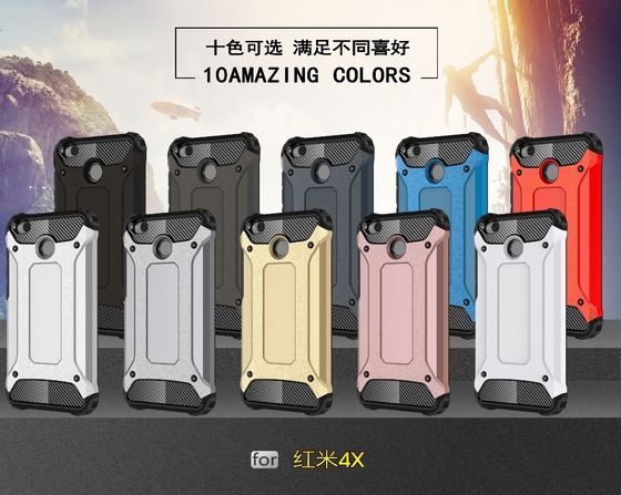 Microsonic Xiaomi Redmi 4x Kılıf Rugged Armor Siyah