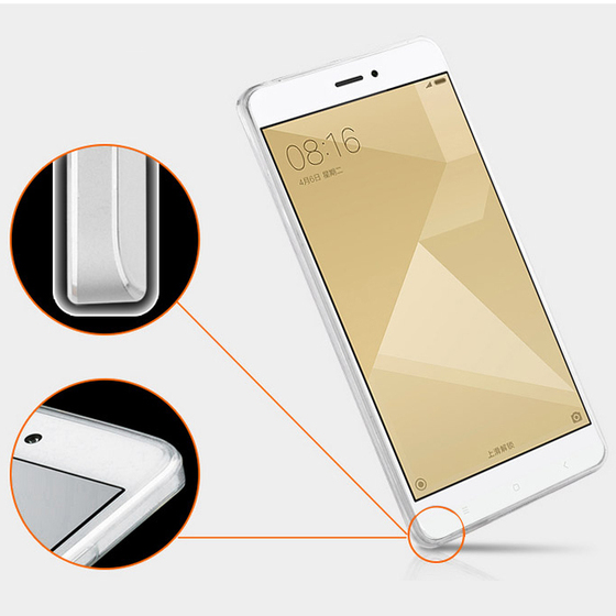 Microsonic Xiaomi Redmi 4x Kılıf Transparent Soft Beyaz
