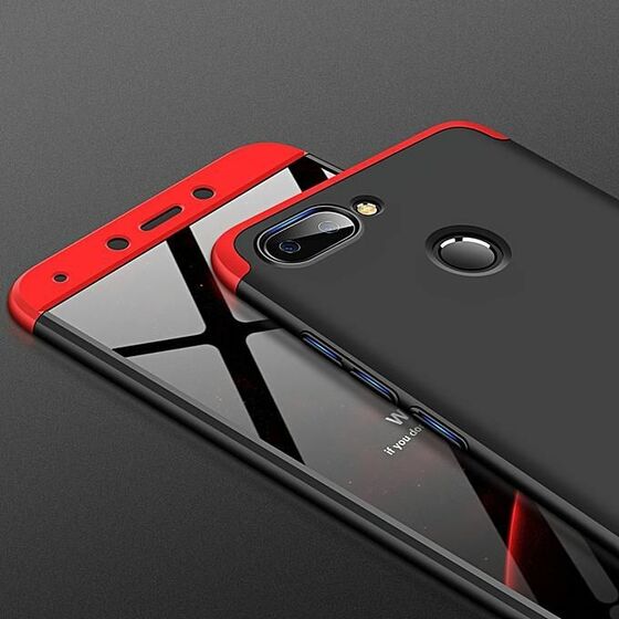 Microsonic Xiaomi Redmi 6 Kılıf Double Dip 360 Protective Kırmızı