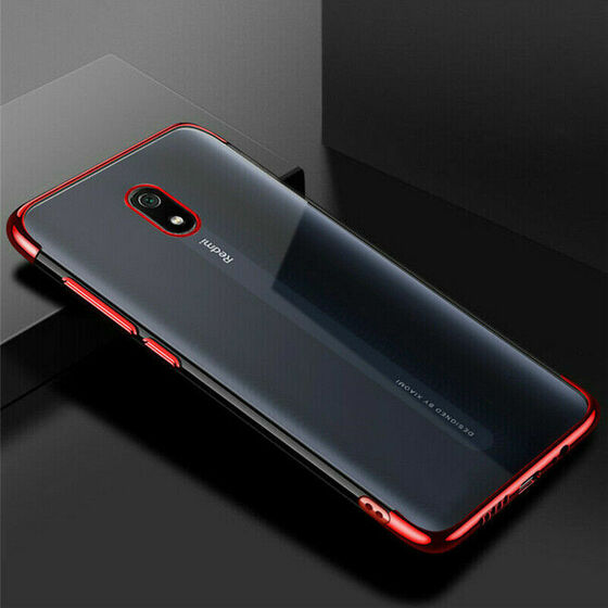 Microsonic Xiaomi Redmi 8A Kılıf Skyfall Transparent Clear Kırmızı