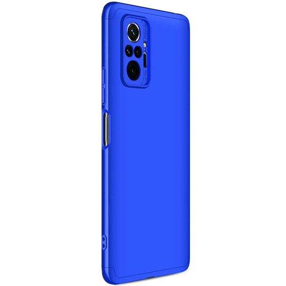 Microsonic Xiaomi Redmi Note 10 Pro Kılıf Double Dip 360 Protective Mavi