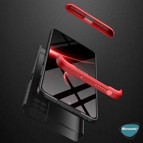 Microsonic Xiaomi Redmi Note 11 Kılıf Double Dip 360 Protective Siyah