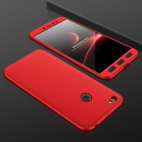 Microsonic Xiaomi Redmi Note 5A Prime Kılıf Double Dip 360 Protective Kırmızı