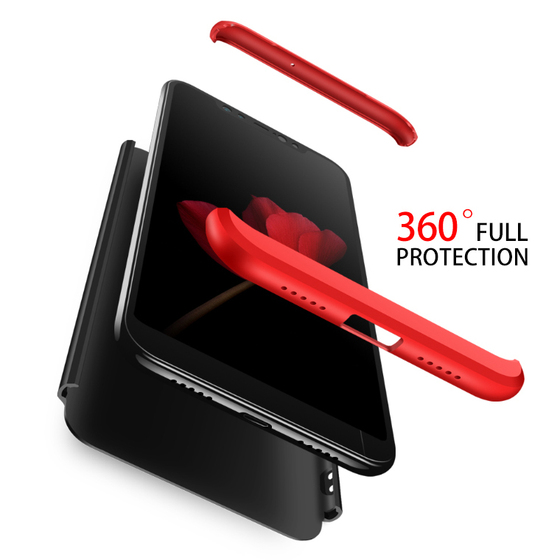 Microsonic Xiaomi Redmi Note 6 Pro Kılıf Double Dip 360 Protective Lacivert