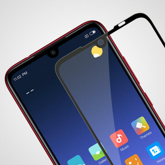 Microsonic Xiaomi Redmi Note 7 Tam Kaplayan Temperli Cam Ekran koruyucu Siyah