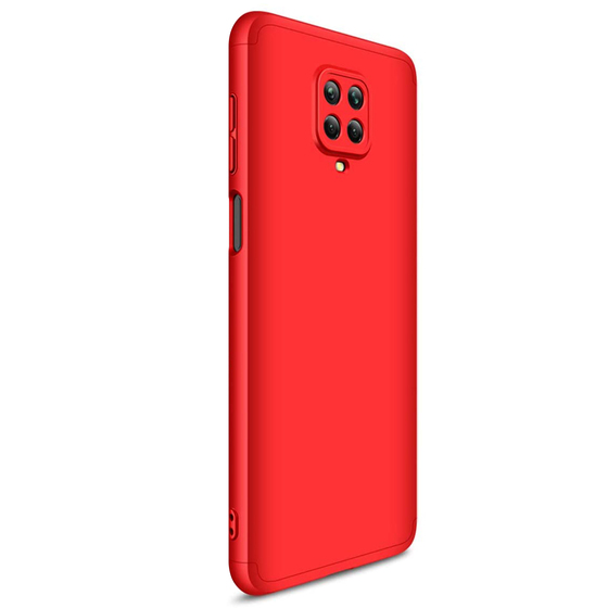 Microsonic Xiaomi Redmi Note 9 Pro Kılıf Double Dip 360 Protective Kırmızı