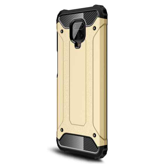 Microsonic Xiaomi Redmi Note 9 Pro Kılıf Rugged Armor Gold