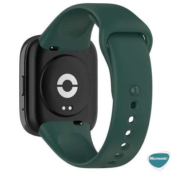 Microsonic Xiaomi Redmi Watch 3 Lite Kordon, Silicone Sport Band Koyu Yeşil