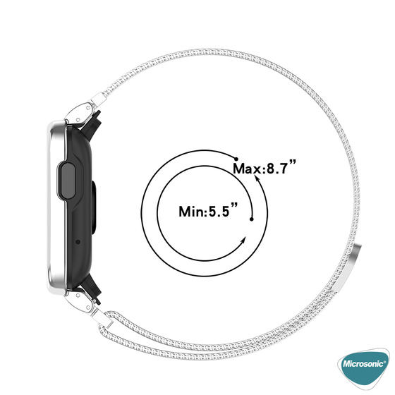 Microsonic Xiaomi Redmi Watch 4 Milanese Loop Kordon Gümüş