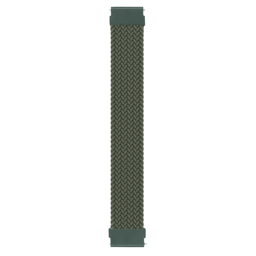 Microsonic Amazfit GTS 2 42mm Kordon, (Medium Size, 155mm) Braided Solo Loop Band Koyu Yeşil