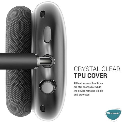 Microsonic Apple AirPods Max Kılıf Crystal Clear TPU Cover Pembe