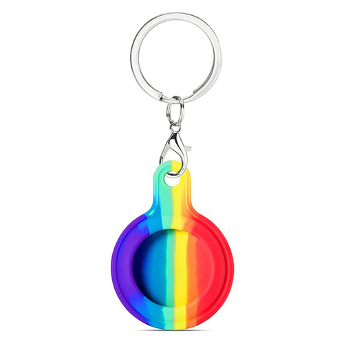 Microsonic Apple AirTag Kılıf, Painted Rainbow Pattern Pride Edition