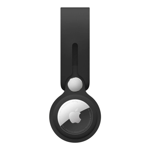 Microsonic Apple AirTag Kılıf, Silicon Loop Key Ring Siyah