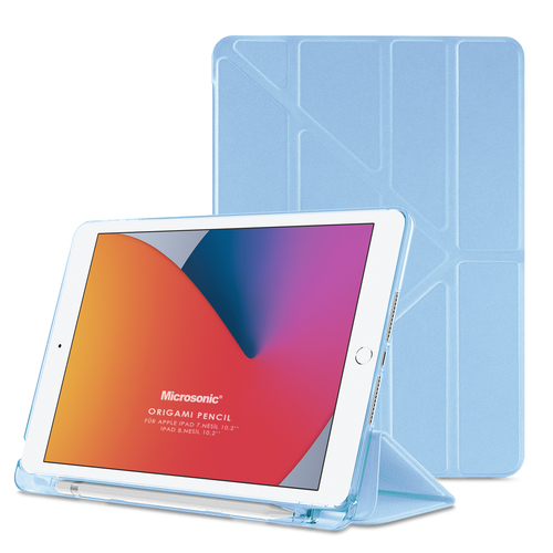 Microsonic Apple iPad 10.2'' 7. Nesil Kılıf (A2197-A2200-A2198) Origami Pencil Mavi