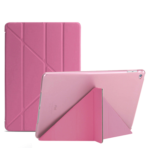 Microsonic Apple iPad Air 2 (A1566-A1567) Folding Origami Design Kılıf Pembe