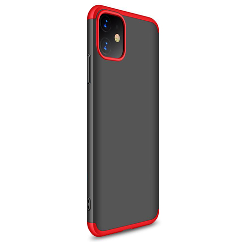 Microsonic Apple iPhone 11 (6.1'') Kılıf Double Dip 360 Protective Siyah Kırmızı