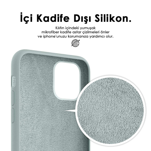 Microsonic Apple iPhone 11 Pro (5.8'') Kılıf Liquid Lansman Silikon Kantaron Mavisi