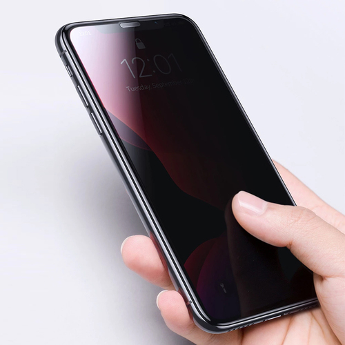 Microsonic Apple iPhone 11 Pro (5.8'') Privacy 5D Gizlilik Filtreli Cam Ekran Koruyucu Siyah