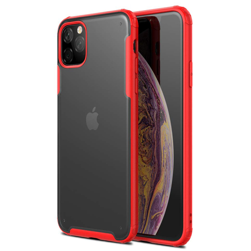 Microsonic Apple iPhone 11 Pro Max (6.5'') Kılıf Frosted Frame Kırmızı