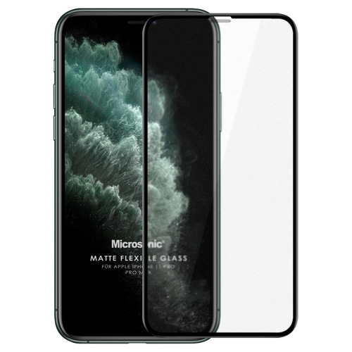 Microsonic Apple iPhone 11 Pro Max Seramik Matte Flexible Ekran Koruyucu Siyah