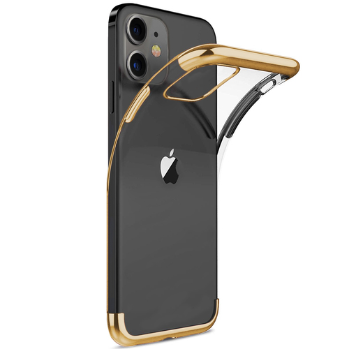 Microsonic Apple iPhone 12 Kılıf Skyfall Transparent Clear Gold