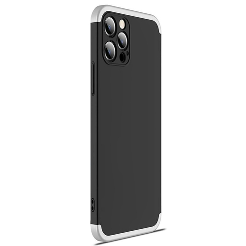 Microsonic Apple iPhone 12 Pro Kılıf Double Dip 360 Protective Siyah Gri